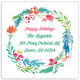 Winter Buds Wreath Square Address Labels Image 2 of 2